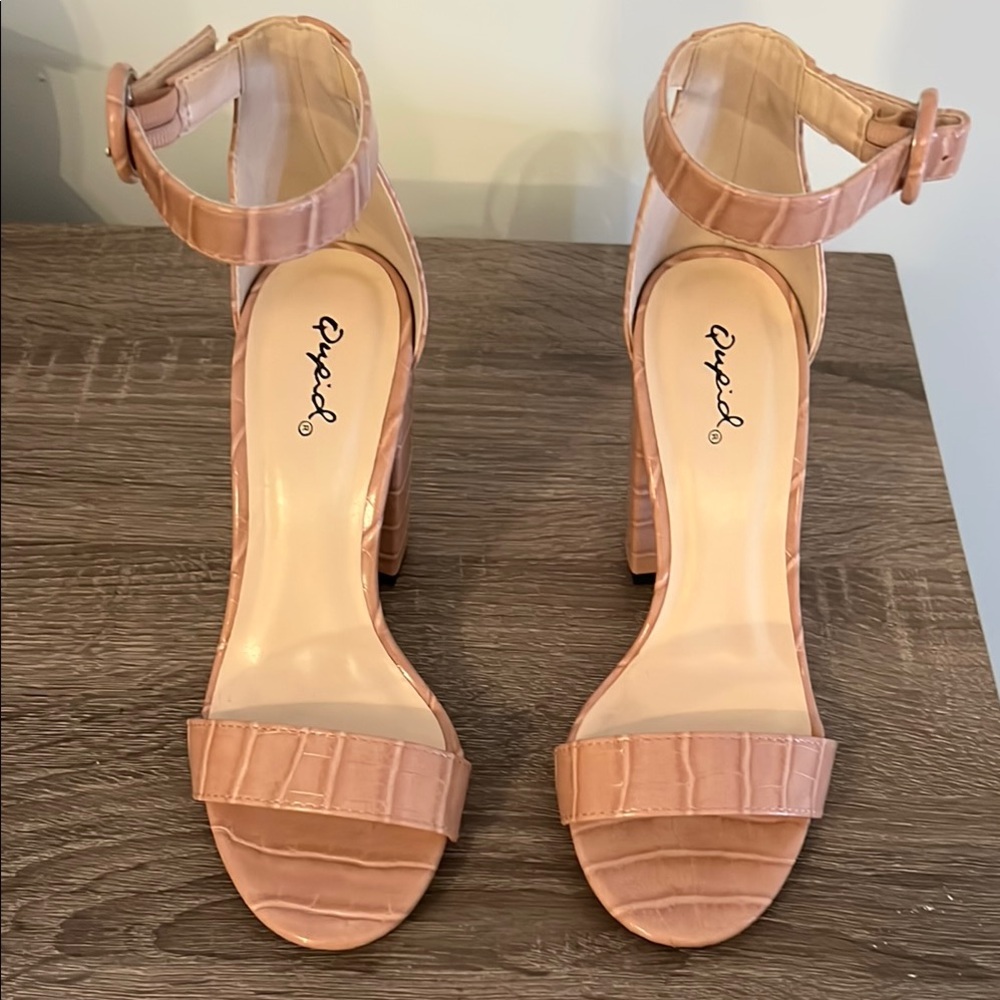 Pink  Heeled Sandals